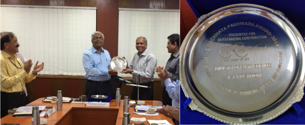 MoES NIOT won first place for Swachhata among all MoES Institutes.