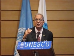 Dr.M.A.Atmanand, Director, NIOT, presenting at the IOC Council as Chair of IOCINDIO